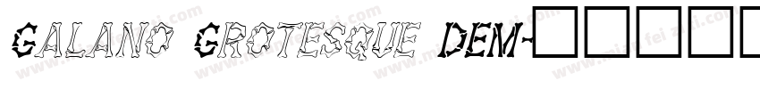 Galano Grotesque DEM字体转换